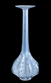LALIQUE CRYSTAL CLAUDE VASE 13