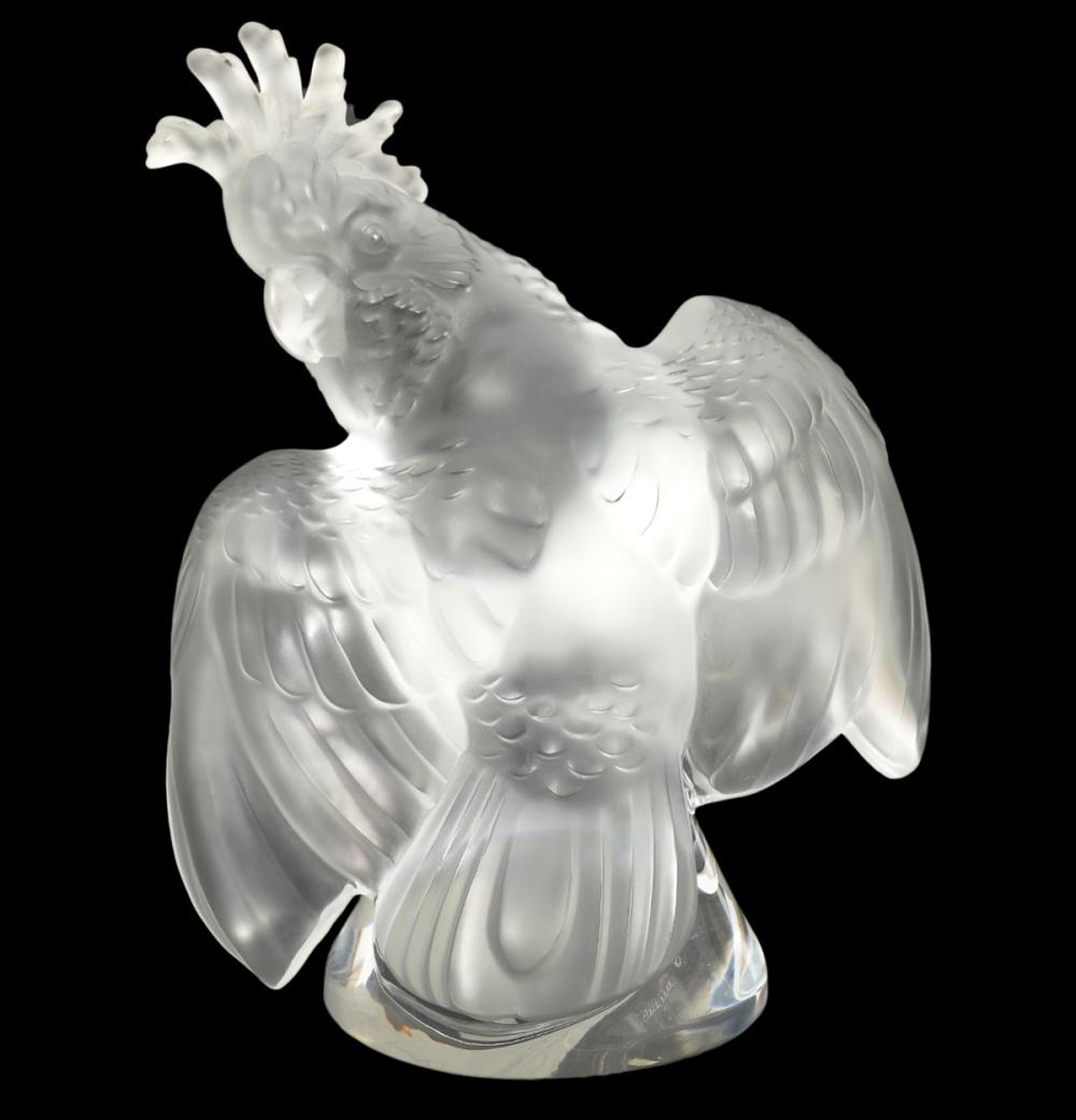 LALIQUE CRYSTAL 'COCKATOO'