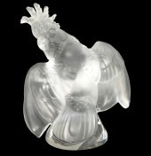 LALIQUE CRYSTAL 'COCKATOO' SCU
