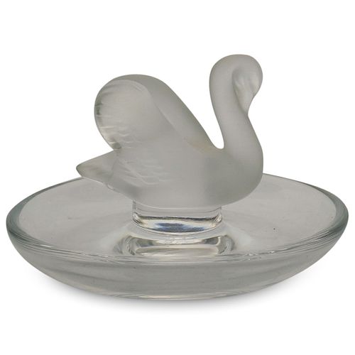 LALIQUE CRYSTAL CYGNE PIN