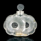 LALIQUE CRYSTAL DEUX FLEURS PE