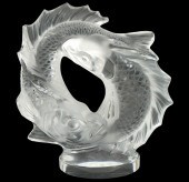 LALIQUE CRYSTAL 'DEUX POISSON'