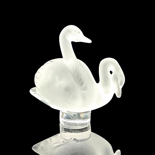 LALIQUE CRYSTAL DOUBLE SWAN
