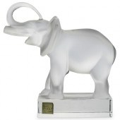 LALIQUE CRYSTAL ELEPHANT SCULP
