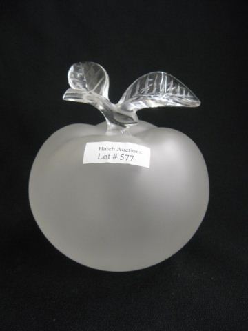 Lalique Crystal Figural Apple