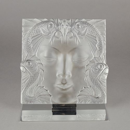 LALIQUE CRYSTAL FIGURAL PLAQUE