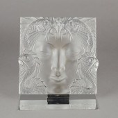 LALIQUE CRYSTAL FIGURAL PLAQUE