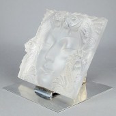 LALIQUE CRYSTAL FIGURAL PLAQUE