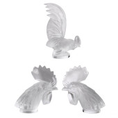 LALIQUE CRYSTAL FIGURAL ROOSTE