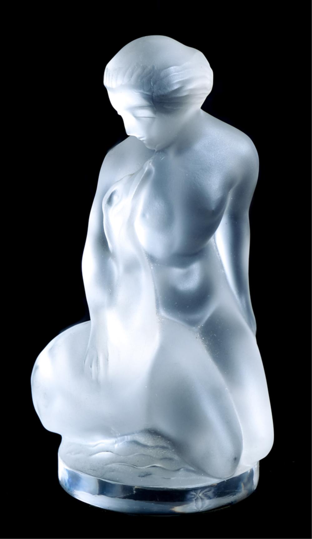 LALIQUE CRYSTAL FIGURAL SCULPTURE