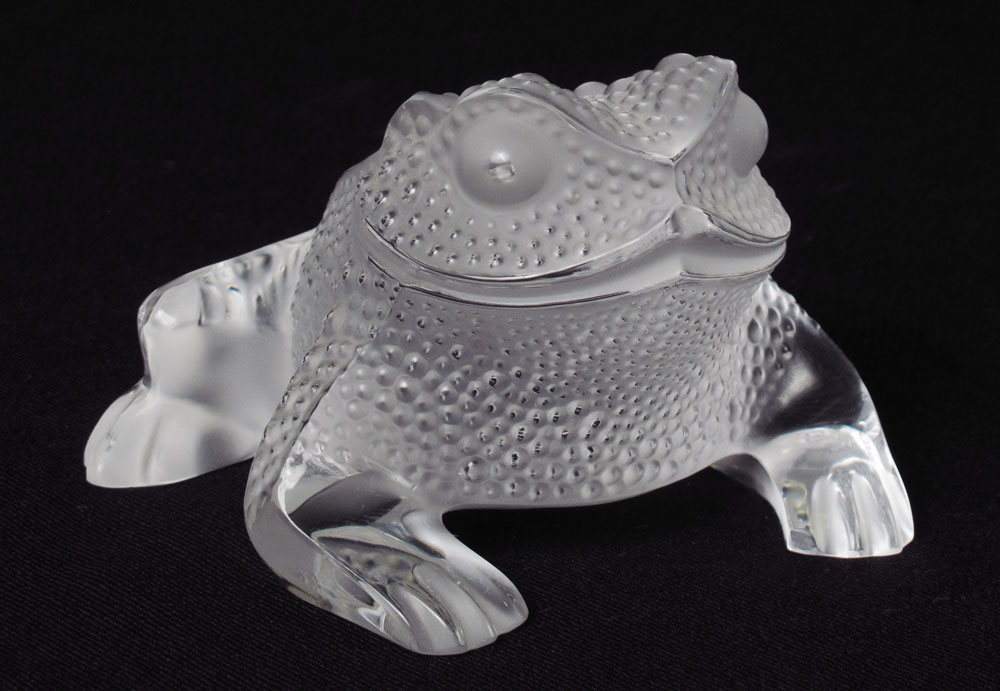 LALIQUE CRYSTAL FIGURE OF A TOAD ''