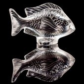 LALIQUE CRYSTAL FIGURINE, DAMS