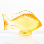 LALIQUE CRYSTAL FIGURINE, DAMS