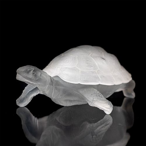 LALIQUE CRYSTAL FIGURINE, TURTLE