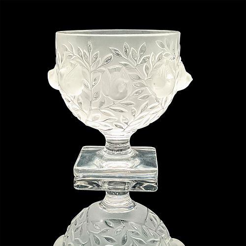 LALIQUE CRYSTAL FOOTED BOWL,
