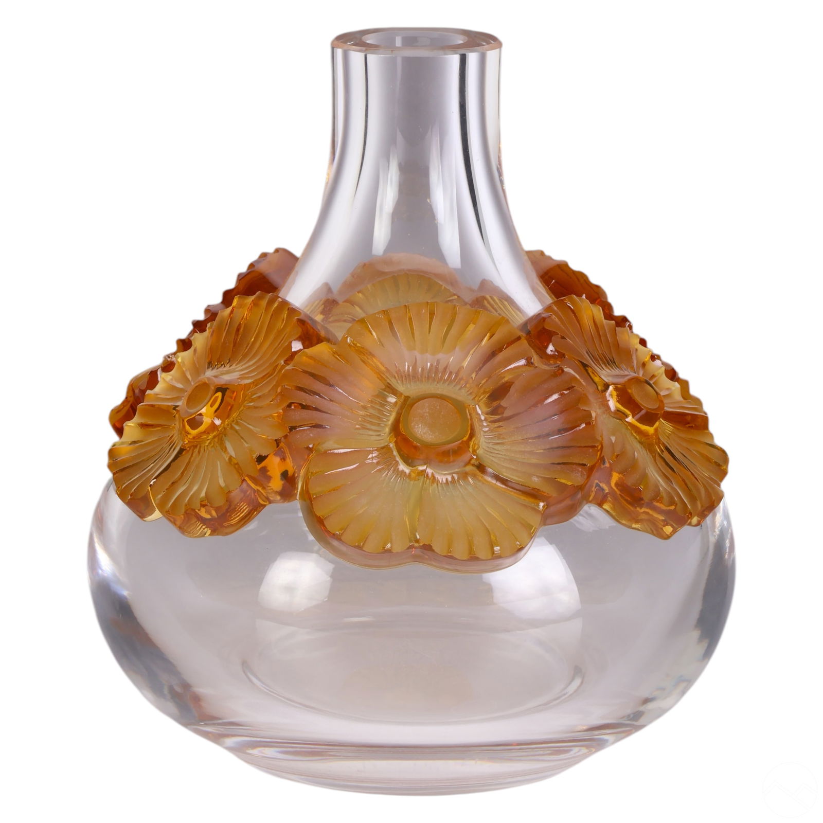 LALIQUE CRYSTAL FRANCE ATOSSA AMBER