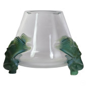 LALIQUE CRYSTAL FROSTED GREEN