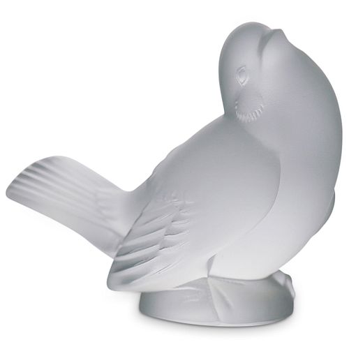 LALIQUE CRYSTAL GLASS BIRD FIGURINE