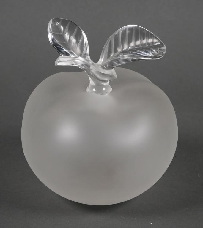 LALIQUE CRYSTAL GRAND POMME APPLE