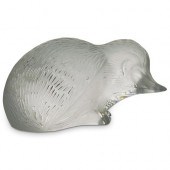 LALIQUE CRYSTAL HEDGEHOG FIGUR