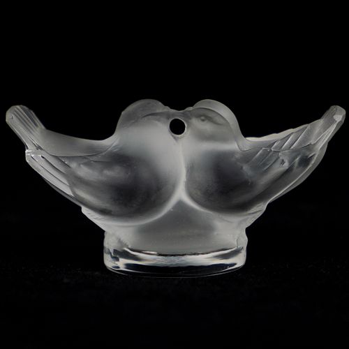 LALIQUE CRYSTAL KISSING DOVE