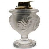 LALIQUE CRYSTAL LION LIGHTERDE