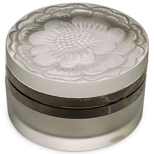 LALIQUE CRYSTAL "MARGUERITE" LIDDED