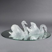 LALIQUE CRYSTAL MIROIR CYGNES