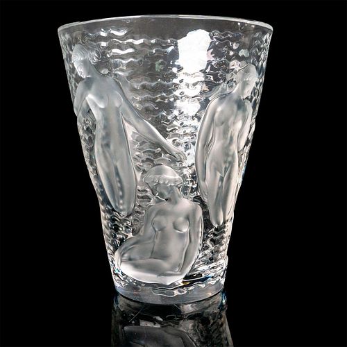 LALIQUE CRYSTAL ONDINES VASEClear
