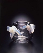 LALIQUE CRYSTAL "ORCHIDEE" VAS