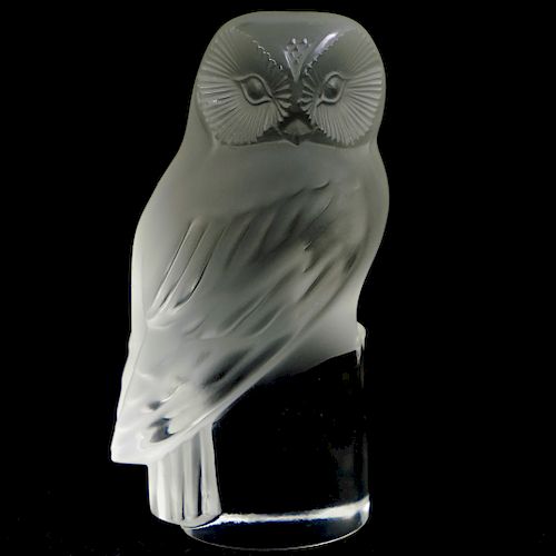 LALIQUE CRYSTAL OWL