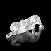 LALIQUE CRYSTAL PANTHER SCULPT