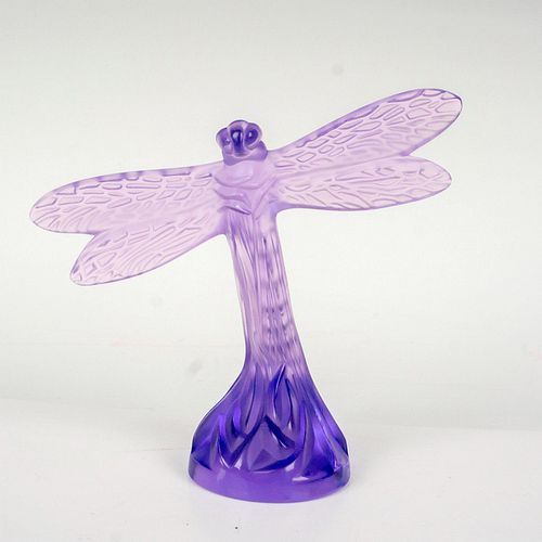 LALIQUE CRYSTAL PAPERWEIGHT, VIOLET