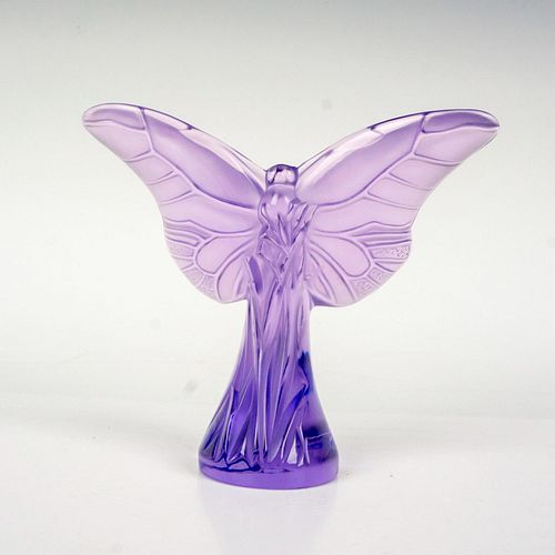 LALIQUE CRYSTAL PAPERWEIGHT, VIOLET