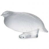 LALIQUE CRYSTAL PARTRIDGE SQUA