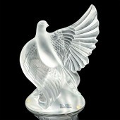 LALIQUE CRYSTAL PEACE DOVE SCU