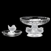 LALIQUE CRYSTAL PEDESTAL BOWL
