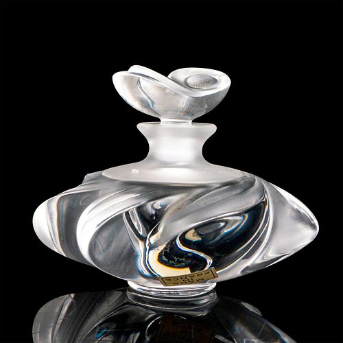 LALIQUE CRYSTAL PERFUME BOTTLE,