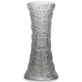 LALIQUE CRYSTAL RAM FLOWER VAS