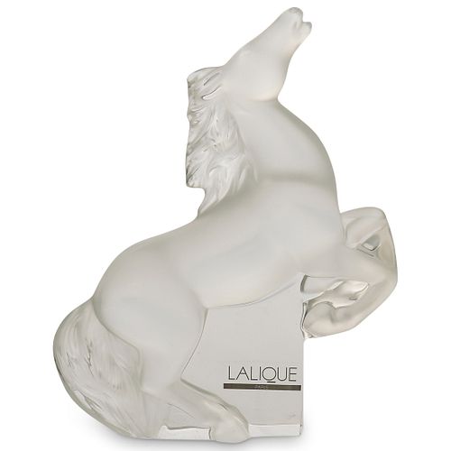 LALIQUE CRYSTAL "REARING KAZAK"