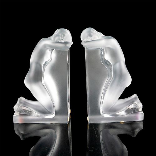LALIQUE CRYSTAL REVERIE BOOKENDSA