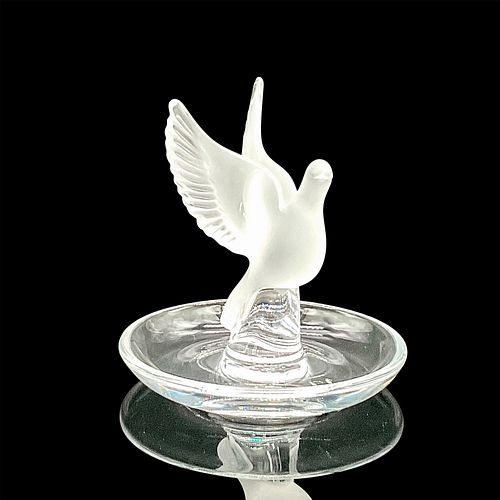 LALIQUE CRYSTAL RING TRAY,