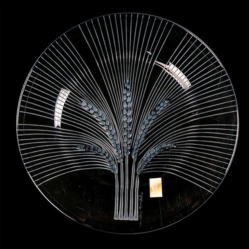 LALIQUE CRYSTAL SALAD PLATE,