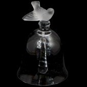 LALIQUE CRYSTAL "SPARROW" BELL