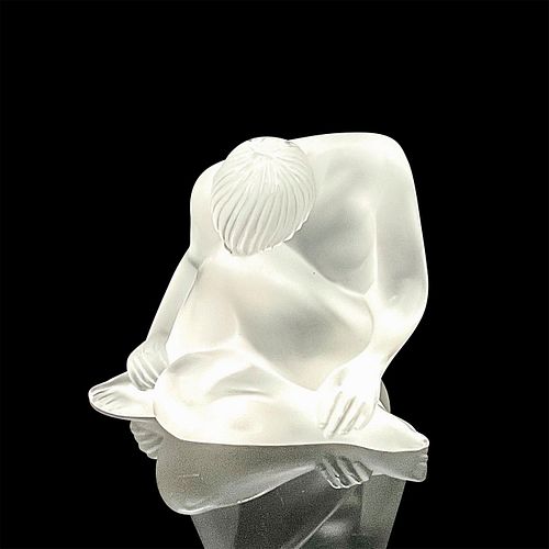 LALIQUE CRYSTAL STATUETTE, NU REVEA