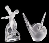 LALIQUE CRYSTAL SYLVIE VASE AN