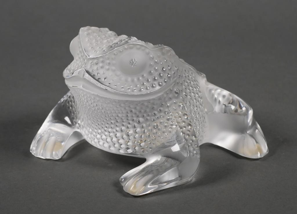 LALIQUE CRYSTAL TOAD