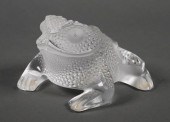 LALIQUE CRYSTAL TOAD FIGURINEL