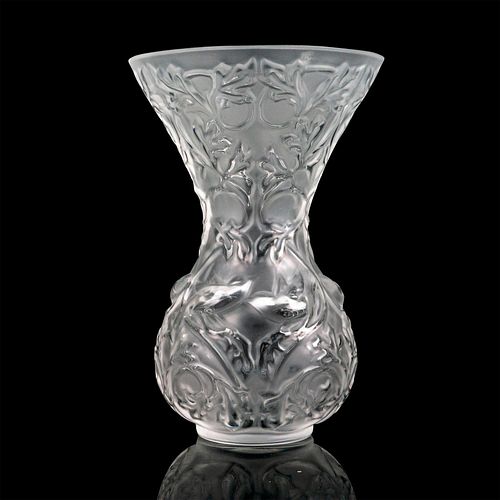 LALIQUE CRYSTAL VASE,
