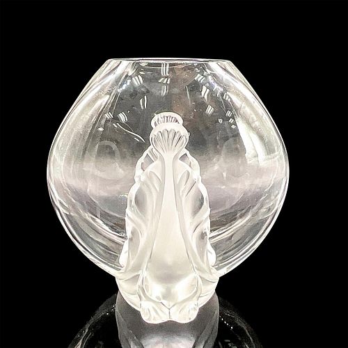 LALIQUE CRYSTAL VASE,